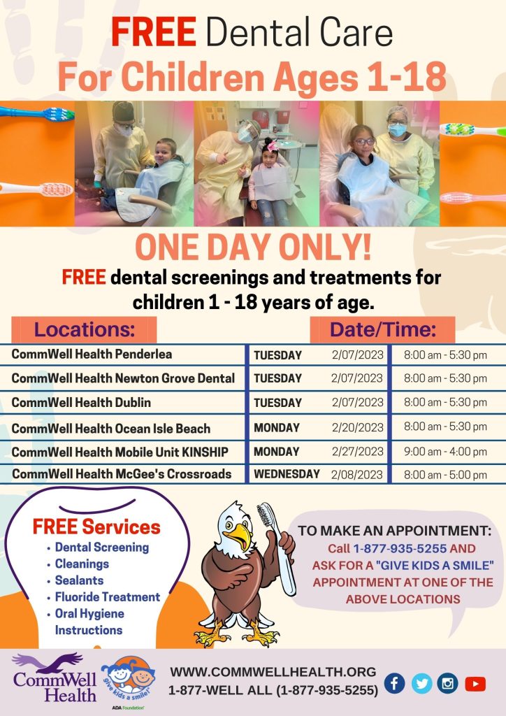 Free Dental Care for Children Ages 1-18